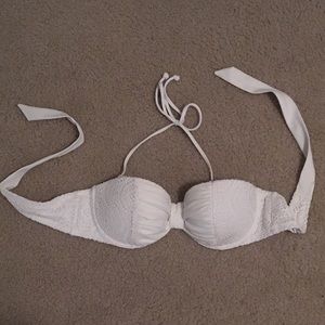 White Aerie push up lace swim suit top